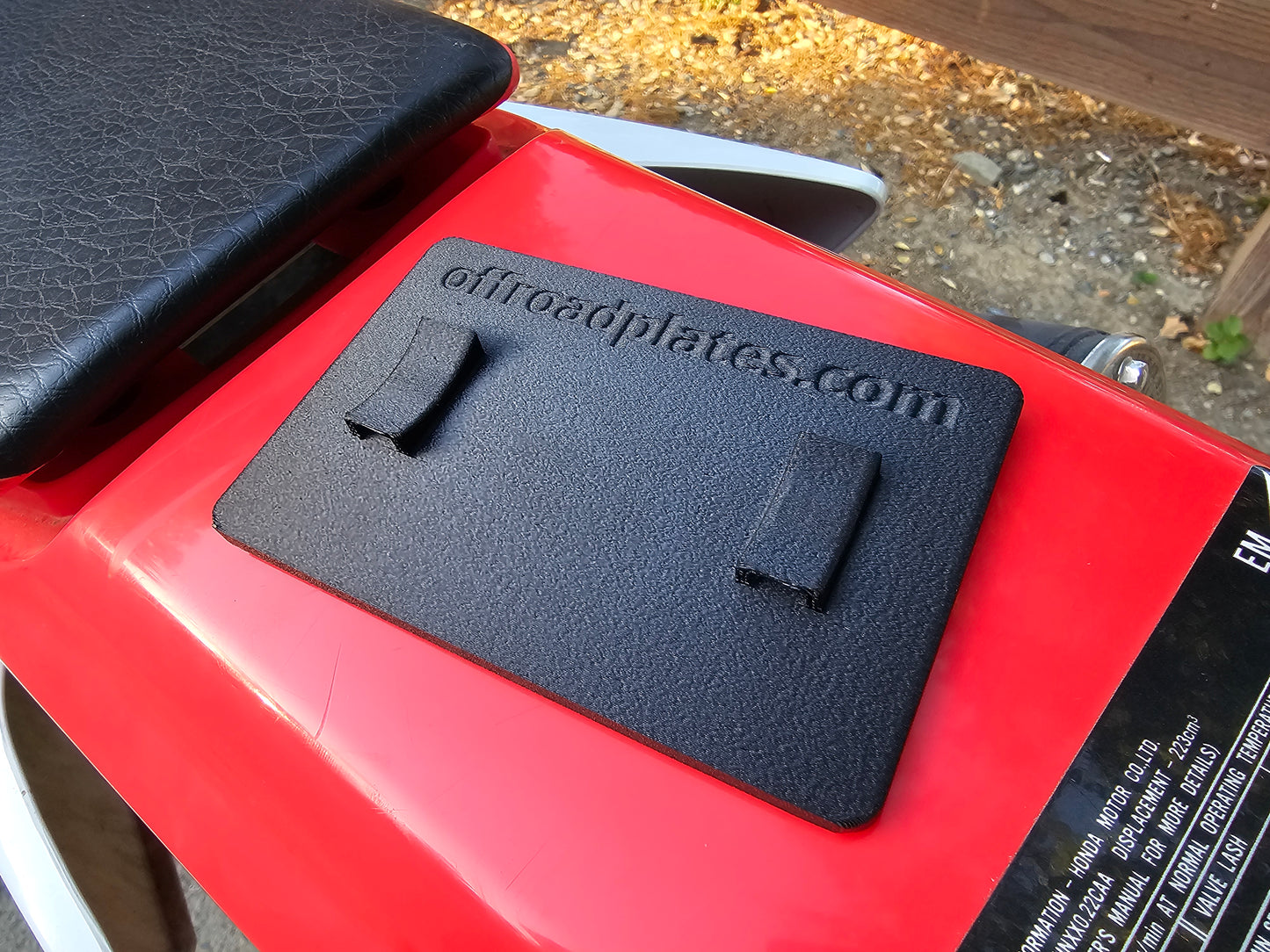 Dirt bike OHV sticker plate for front forks