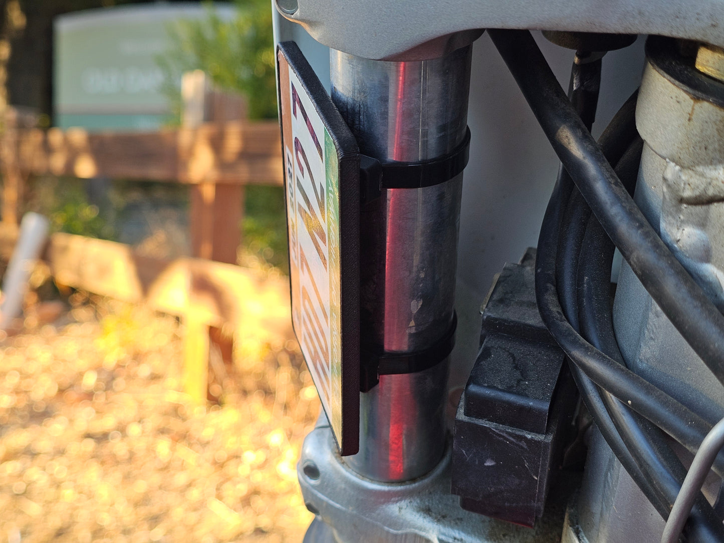 Dirt bike OHV sticker plate for front forks